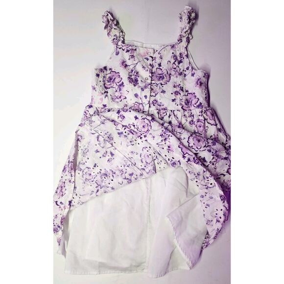 Btween SZ 12 Girls Dress Floral Embroidered Ruffle No Sleeve Baby Doll Lined - Picture 13 of 14